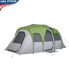 8 Person Camping Tent Easy Setup Waterproof Rainfly Mesh Roof Family Tent New