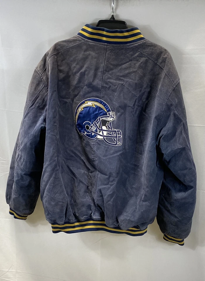 Pro Player Chargers Men Blue Varsity Jacket Size L - Image 2 of 4