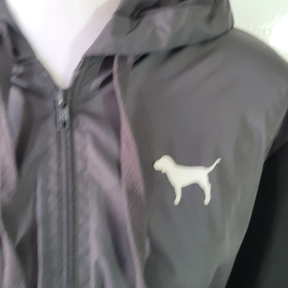 РОЗОВЫЙ размер XS Victoria's Secret легкий пуловер дождевик ветровка - Изображение 2 из 4