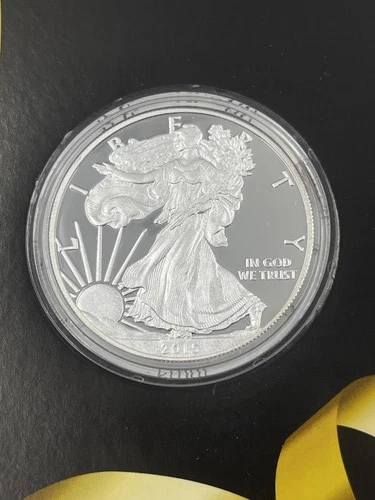 2015-W Proof American Eagle Silver Dollar Congratulations Set COA & Holder
