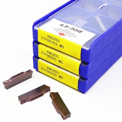 10pcs ZTFD0303-MG YBG205 ZCC.CT CNC Grooving blade Carbide Inserts Original
