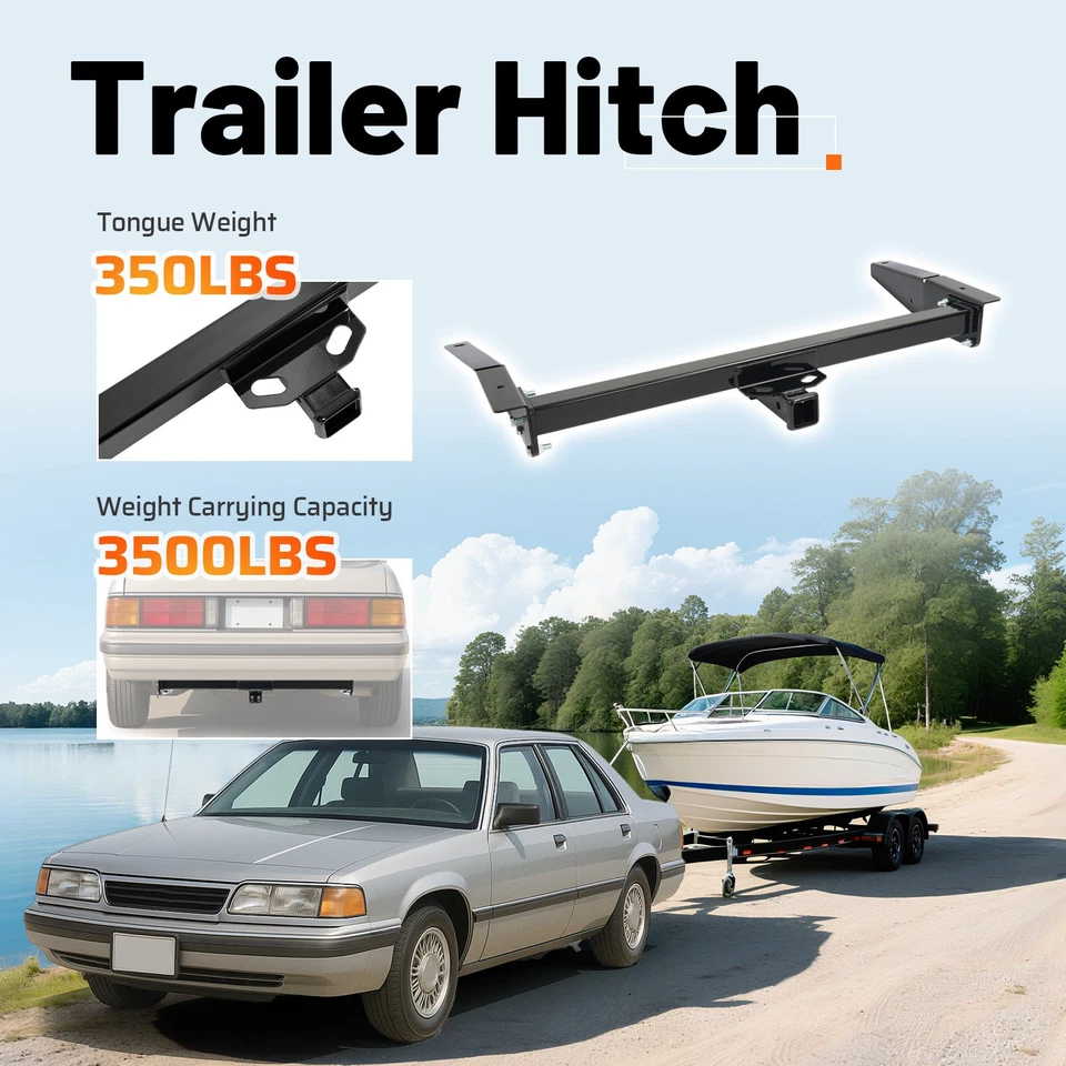 2" Trailer Tow Hitch For Ford LTD Crown Victoria Lincoln Town Car Marquis 79-11 Foto 4 de 4