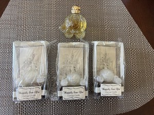 Cinderella Carriage Mini Candles Lot of 3 Kate Aspen + Avon Perfume Bottle NEW
