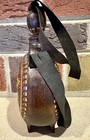 Vintage Handpainted Decorative Wooden Canteen Wine Bottle Flask Folk Art 8" — photo 5