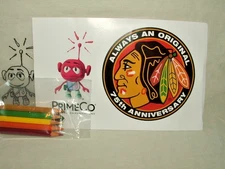 75th Anniversary Chicago Blackhawks Shrinky Dinks Keepsake Suncatcher or Magnet 