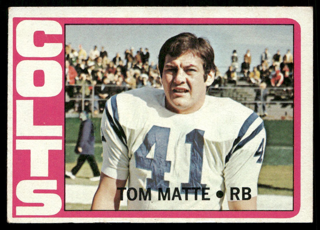 Tom Matte 1972 Topps #216 Baltimore Colts VG+