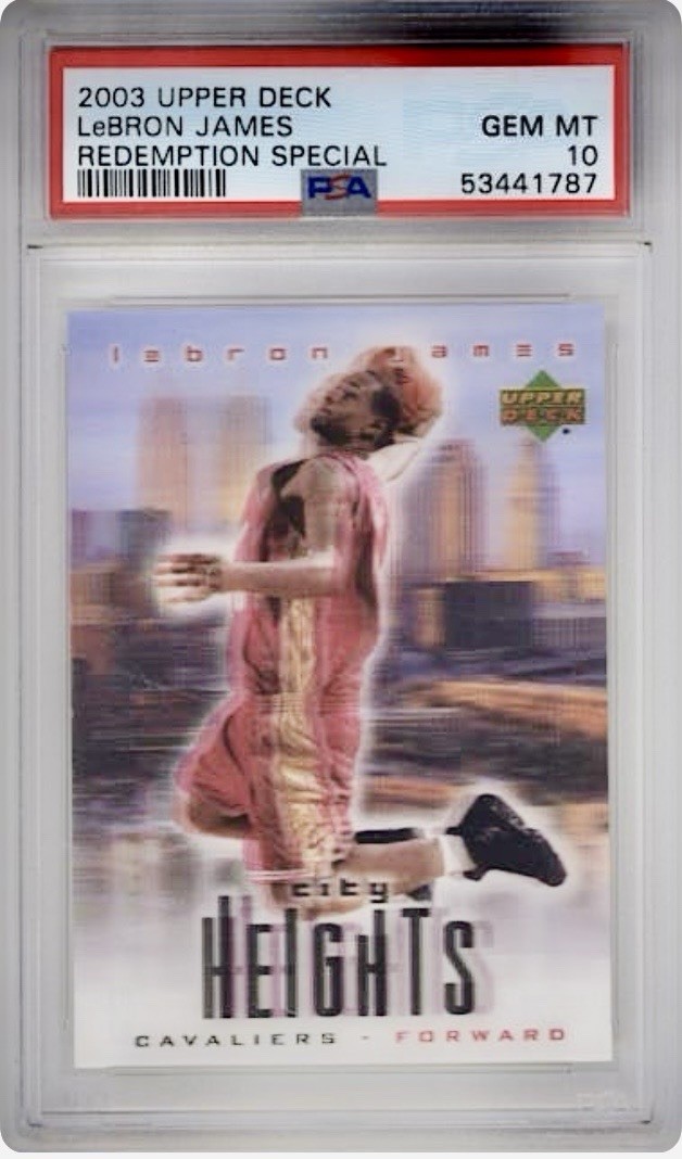 2003 Upper Deck LeBron James City Heights Redemption Special PSA 10 Cavs