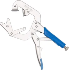 10 Inch Welding Pipe Plier, Locking C-Clamp with Large Adjustable V Pads, Fast R