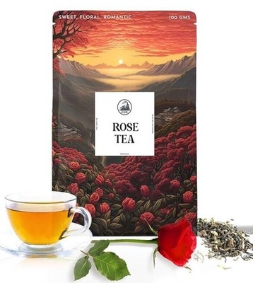 DORJE TEAS Rose Tea | Organic Darjeeling Tea | 100Gm Promotes Good Sleep.