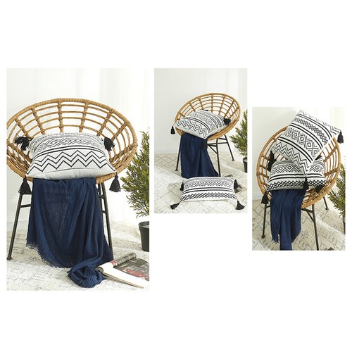 30*50Cm Without Pillow Insert Scandinavian Moroccan Chenille Geometric XG - Picture 12 of 12