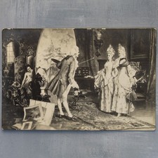 Artist workshop Glamor model Victorian fashion Tsarist Russia postcard 1909s??