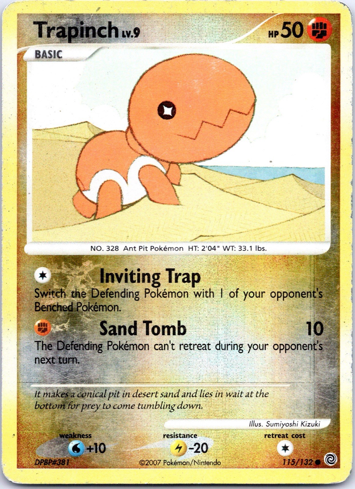 2007 Pokémon TCG - Trapinch #115/132 DP Secret Wonders Reverse Holo