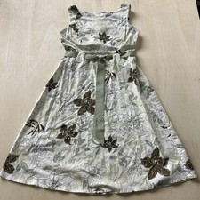 Vintage Studio I Dress Womens 10 Floral Square Neck Fit & Flare Belted Summer
