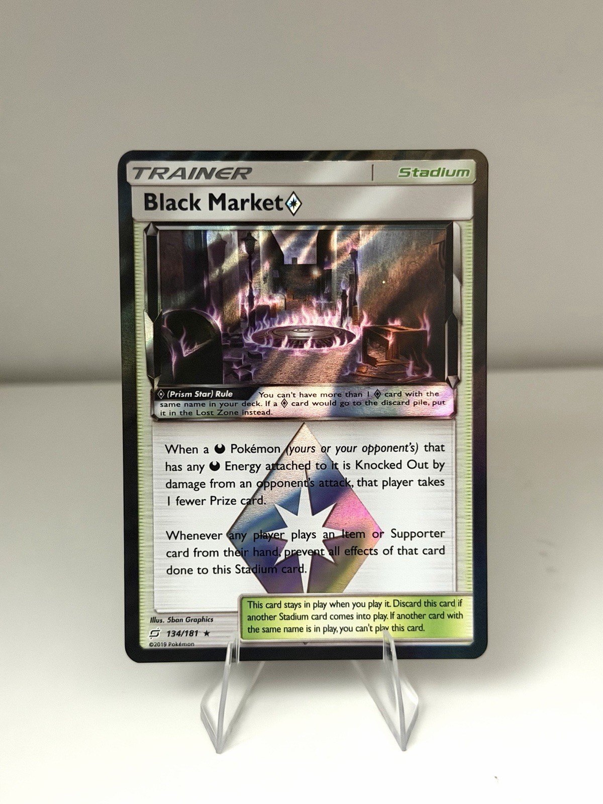 Black Market ◇ 134/181 Prism Star Rare Team Up Pokemon Holo Near Mint