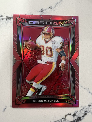 2024 Panini Obsidian BRIAN MITCHELL #200   Red /49 COMMANDERS Color Match   