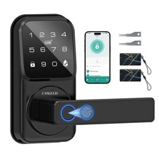 Smart Door Lock with Handle - Keyless Entry Door Lock for Front Door, Touchsc...