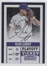 2017 Contenders Draft Picks Variation Playoff Ticket 1/15 Alex Lange Auto 0g4