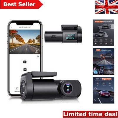 WiFi-fähige 170° Weitwinkel Mini Dashcam mit Loop Aufnahme & App Steuerung