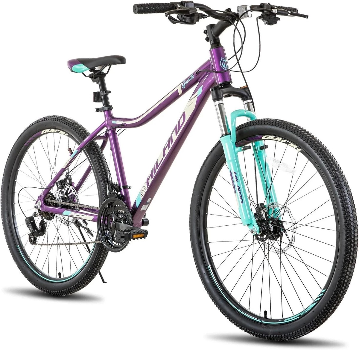HILAND 20 26 Inch Mountain Bike for Women Girl, 21 Speed with Lock