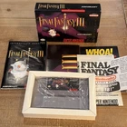 Final Fantasy III Super Nintendo SNES • CIB Inserts Poster And Instruction Book