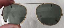 Vintage Smoke Lenses Sunglasses Eye Glasses Clip On Spectacles Steampunk Retro