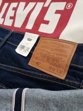 LEVI'S 502 SELVEDGE Dark Blue Premium Taper "LVC style" Jeans 33 x 32 Waist 17"