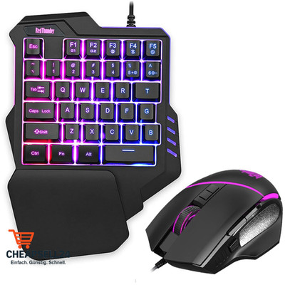 Redthunder Gaming Tastatur Maus Set RGB 6400 DPI 35 Tasten