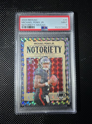 2024 Panini Mosaic - Notoriety Michael Penix Jr. #20 Mosaic Prizm (RC)