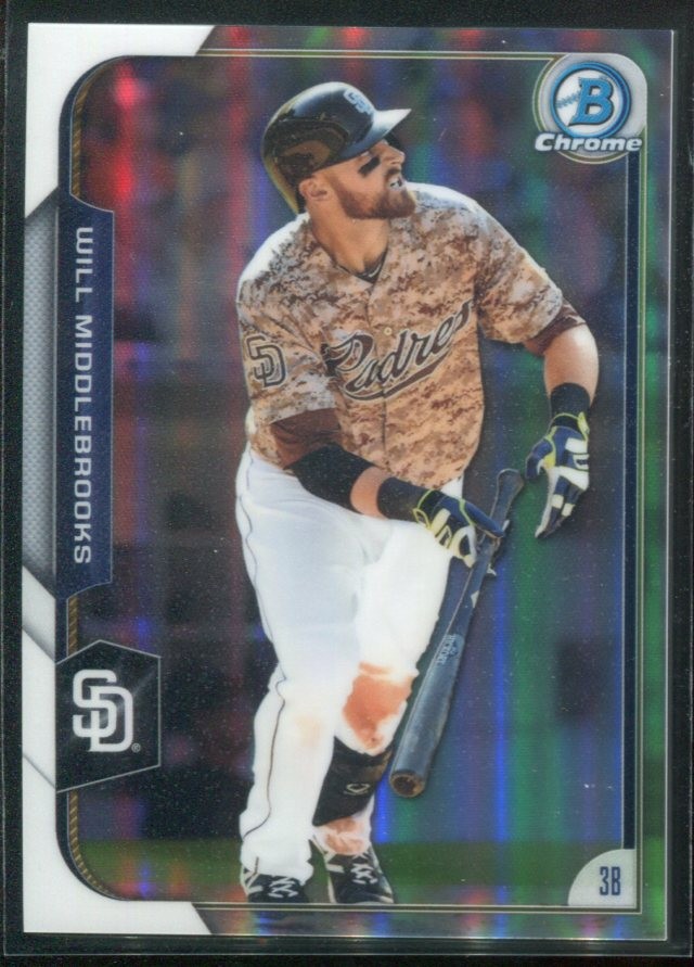 2015 Bowman Chrome Refractors #51 Will Middlebrooks Card /499
