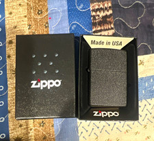 ( New )Zippo Genuine 236 REG Black Crackle Lighter Made in USA with Box