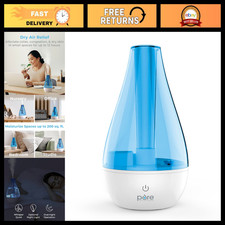 Ultrasonic Cool Mist Humidifier - Compact, 2 Mist Settings, Night Light, Auto Sh