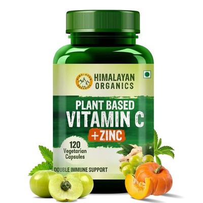 Himalaya Organics pflanzliches Vitamin C Plus Zink Kapseln, 120 Kapseln