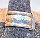 Hammered Taxco 925 Sterling Silver Stacking Rings, Set of 3 Ring S6 6.4g