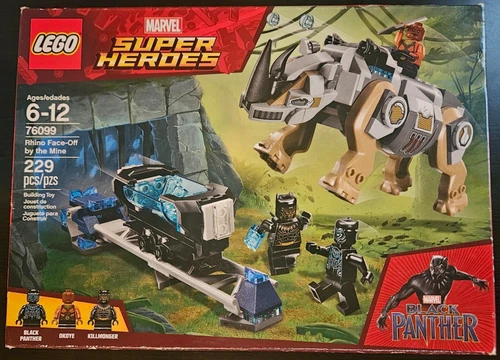 LEGO 76099 Marvel Black Panther Rhino Face-off by The Mine NEW Sealed Retired