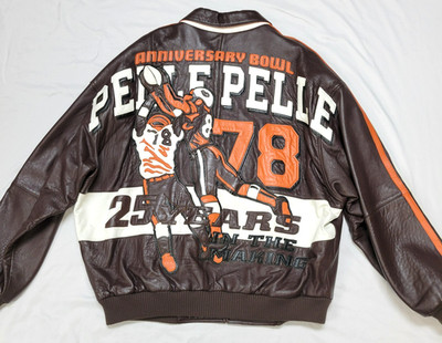 PELLE PELLE Marc Buchanan LEATHER Jacket Men's 52 2XL Brown