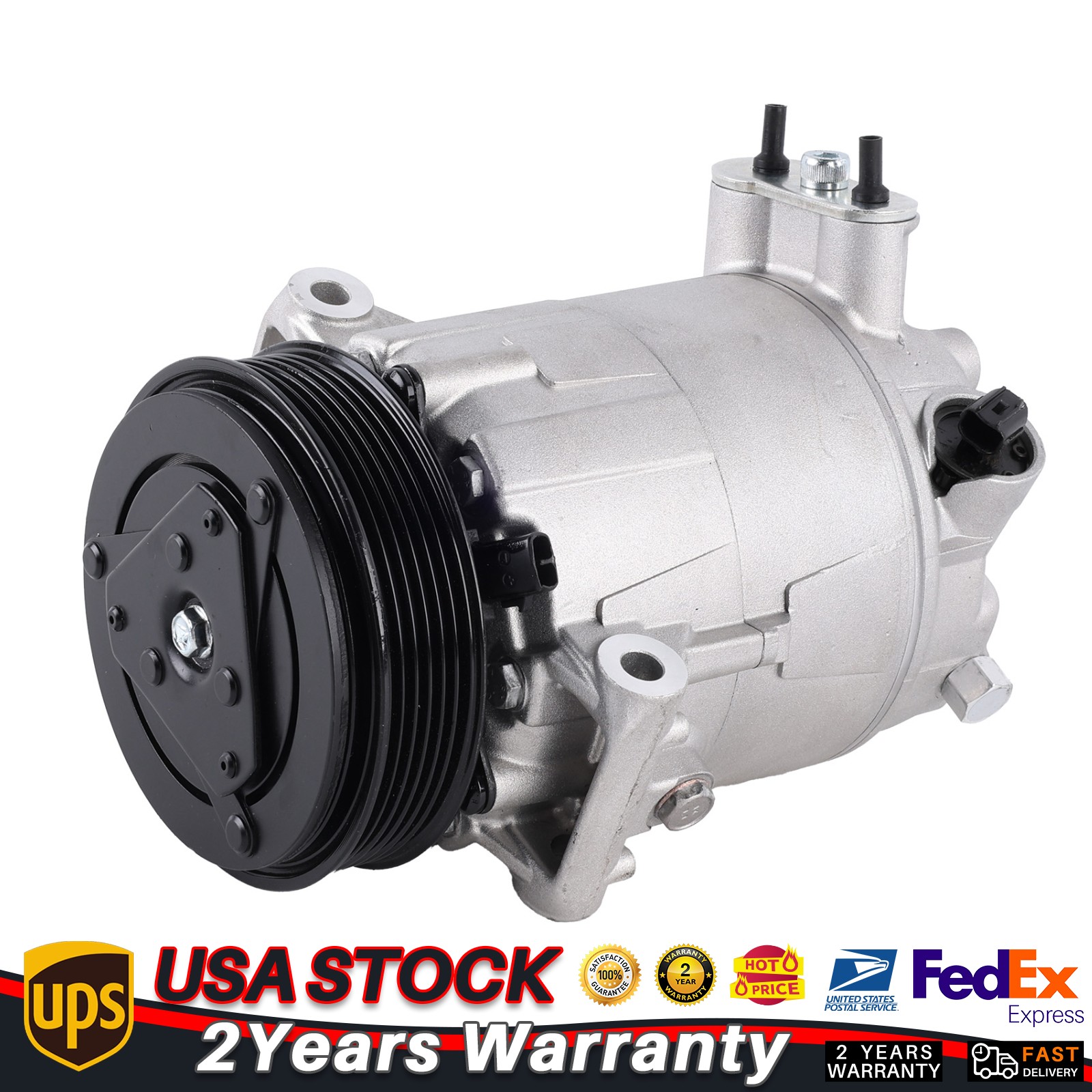 New AC Compressor w/Clutch For 2014 2015 2016 2017 2018 2019 Maserati Ghibli