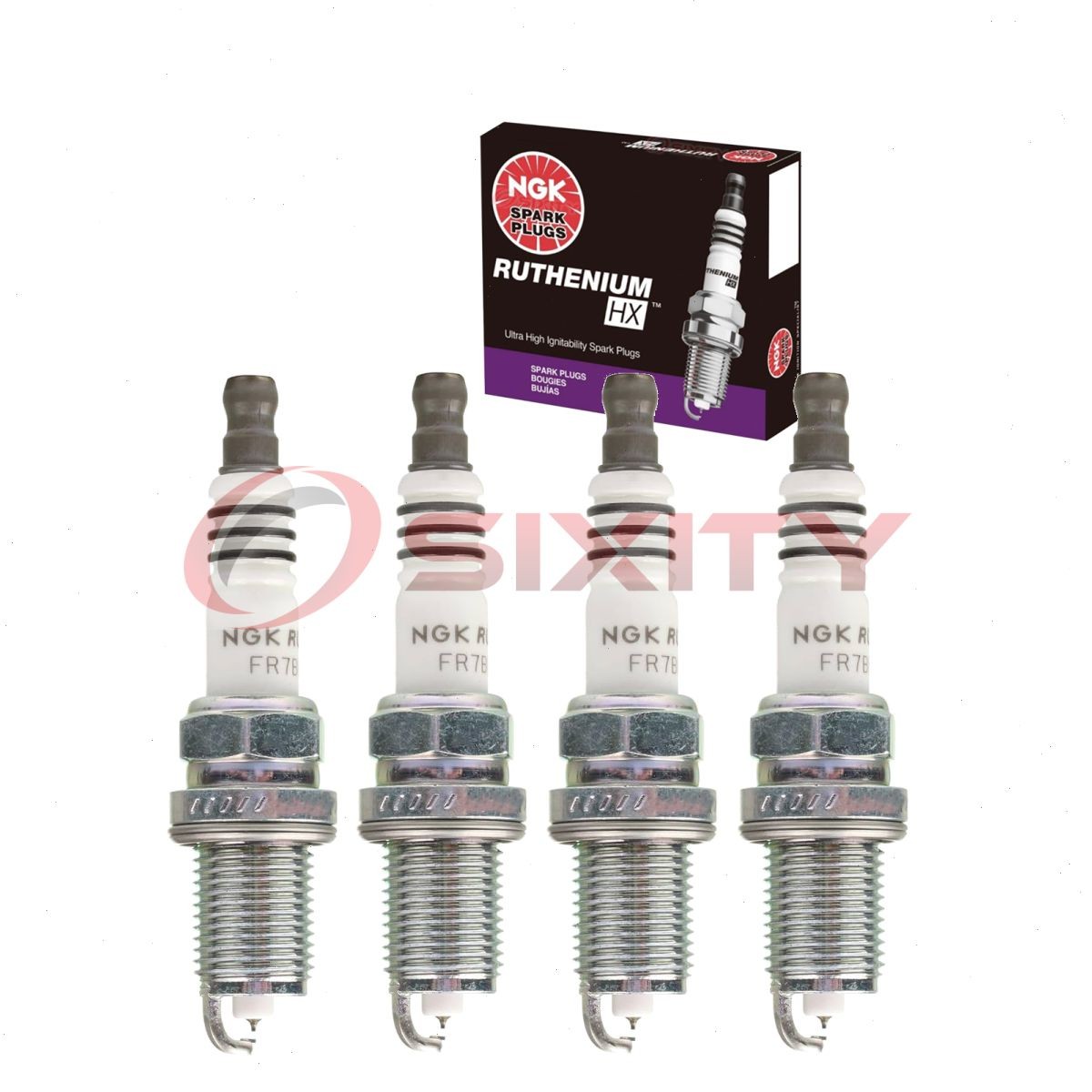 4 pcs NGK Ruthenium HX Spark Plugs for 2004 Volkswagen Beetle 2.0L L4 - cq