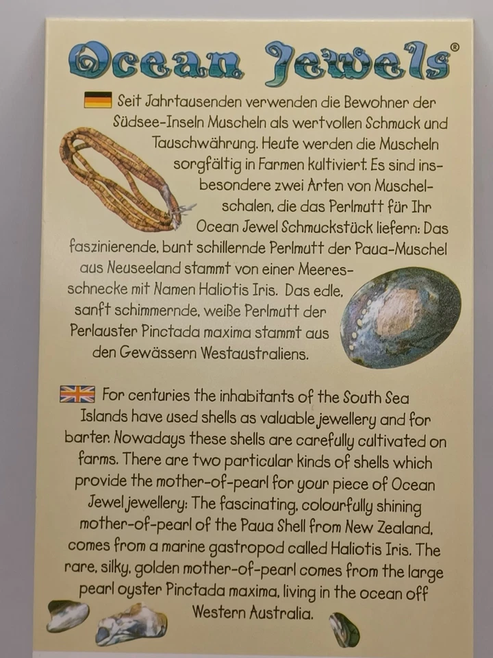 Anhänger Herz Paua Muschel mit Kette - Bild 3 von 4