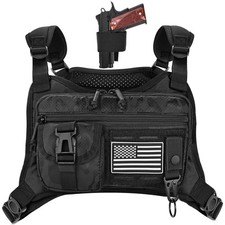 Chest Bag for Men, Gun Vest Holster Fits Most Pistols, Adjustable EDC Tactica