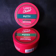2 Pack Larry’s Choice Hair Putty w/ Beeswax High Hold Matte Finish 2.22 oz Lot