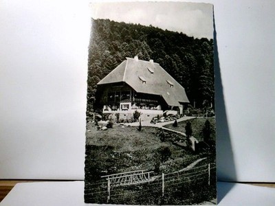 Herrenalb. Schwarzwaldhaus im Gaistal. Alte AK s/w. gel. ca 50ger Jahre. Gebäude