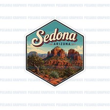 Sedona Arizona Retro Vinyl Decal Sticker Travel Country Souvenir Flag D