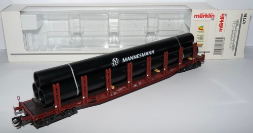 Märklin H0 47716 ++ Rungenwagen Snps mit Mannesmann Röhren DB in OVP ++ #C3_390 | Condition: Gebraucht