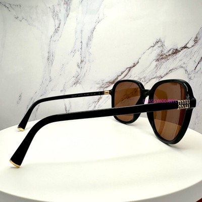 MIU MIU Regard Sunglasses New 2026 Black Oversized MU B01S  display picture 3
