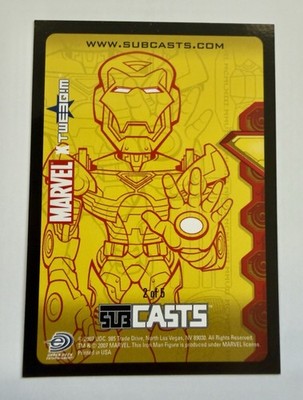 2007 Marvel Masterpieces Series 1 SubCasts Complete Set 1-5 Spider-Man Wolverine