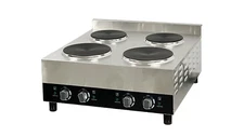 24" W 4 Burner Commercial Heavy Duty Electric Countertop Hot Plate