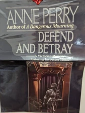 * Anne Perry's Defend & Betray Book Cover Advertising Poster Wm. Monk Laminated