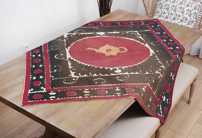 4.46' x 4.49' Suzani Uzbek Suzani VINTAGE FAST Shipment With UPS 12814