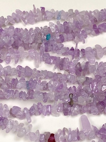 3-8mm Purple Lavender Nugget Amethyst 32" Strand Gemstone Crystal - Picture 7 of 8