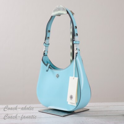 ショルダーバッグ・ポシェット Tory Burch  Shoulder Bags Women Leather Heavenly/Pale Blue NWT Tory Burch Fleming Large Leather Shoulder Crossbody Bag